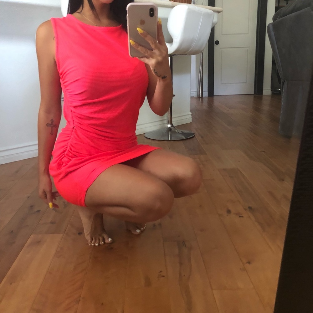 Hot pink dress